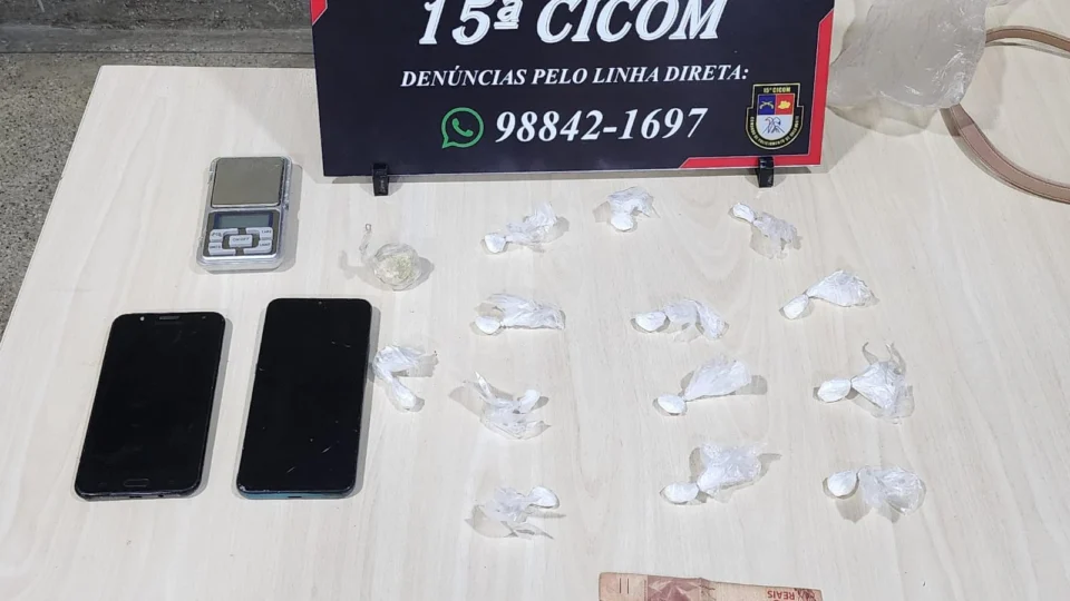 Durante patrulhamento, 15 ª CICOM prende homem que vendia drogas