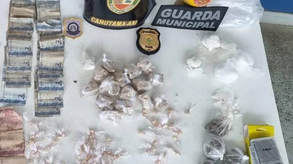 PMAM e PC-AM prendem dois homens por tráfico de drogas no município de Canutama
