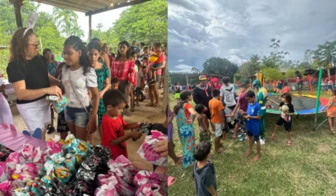 ‘Páscoa Feliz’, ação realizada por família leva solidariedade para comunidade em Iranduba
