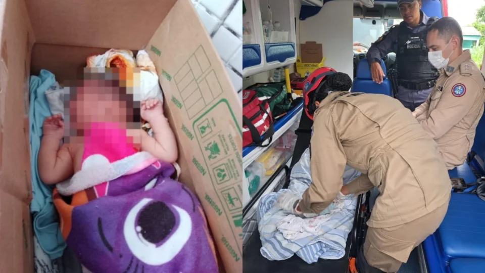 Bebê é encontrada dentro de caixa no bairro Cidade de Deus