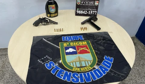 Policiais apreendem duas armas de fogo no bairro Compensa 3