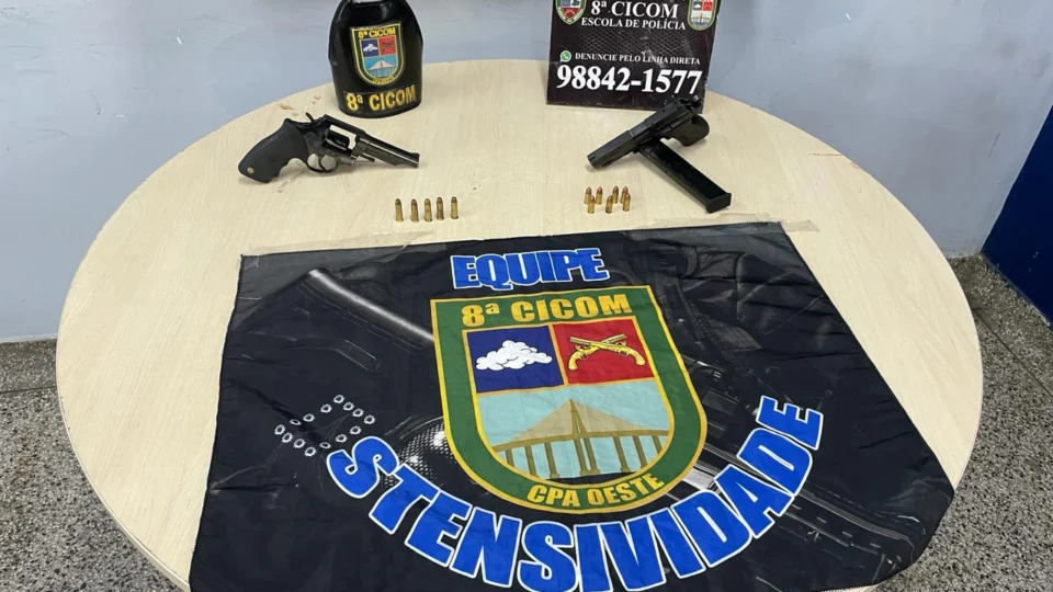 Policiais apreendem duas armas de fogo no bairro Compensa 3