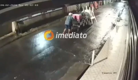Trabalhador é atropelado momento em que saía para montar a banca de café da manhã