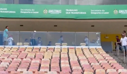 Torcedores do Unidos do Alvorada e Manaus brigam na Arena da Amazônia