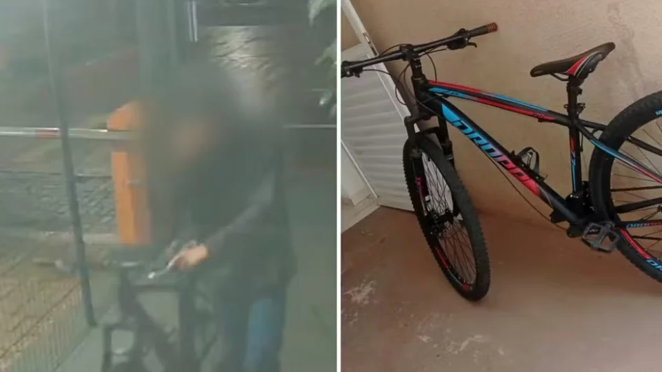 Pai denuncia filho à polícia após assistir a vídeo onde garoto aparece furtando bicicleta