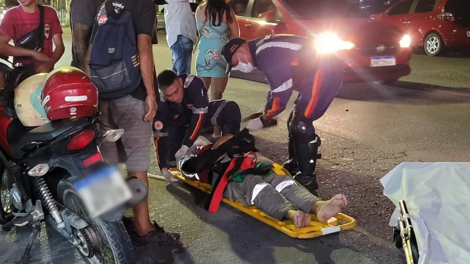 Acidente entre motociclistas deixa uma pessoa ferida no bairro Cidade Nova