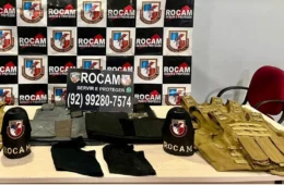 Polícia Militar do Amazonas apreende fuzis e coletes balísticos