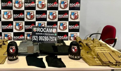 Polícia Militar do Amazonas apreende fuzis e coletes balísticos