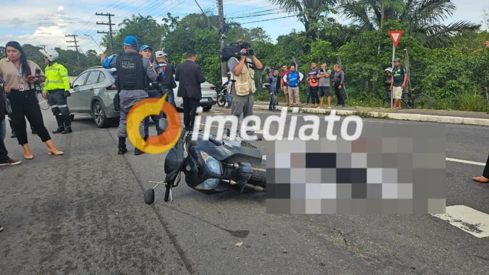 URGENTE| Motociclista morre em grave acidente na Avenida Torquato Tapajós
