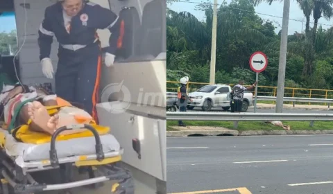 Homem sofre acidente e fratura a perna na Estrada do Rapidão