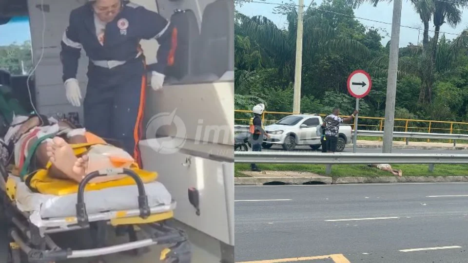 Homem sofre acidente e fratura a perna na Estrada do Rapidão