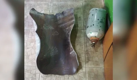 Explosão de cilindro de gás danifica empresa em Manaus