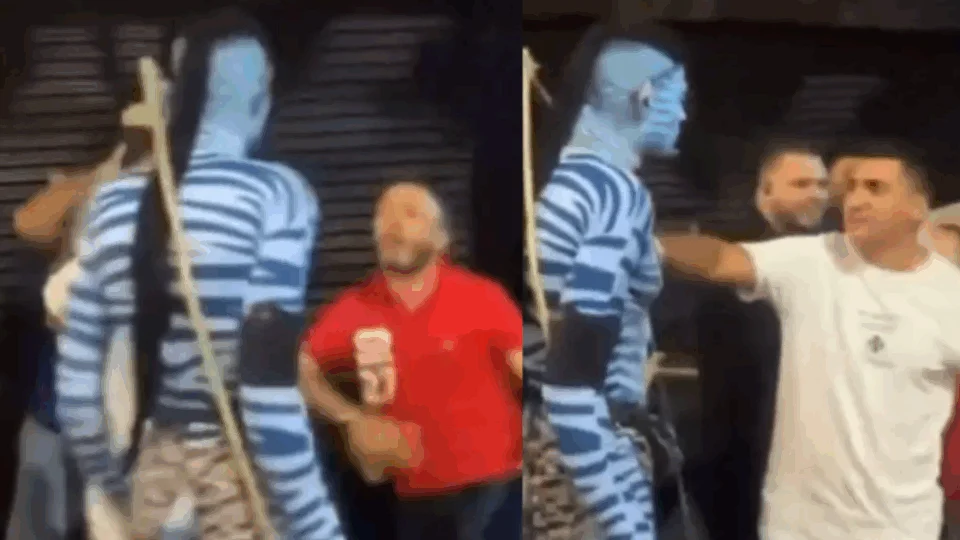 VEJA VÍDEO: ‘Avatar’ tenta impedir confusão no meio da rua após festa