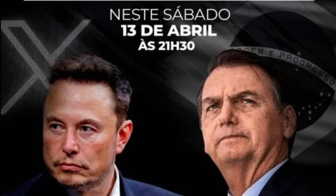 Musk e Bolsonaro confirmam live na Rede X