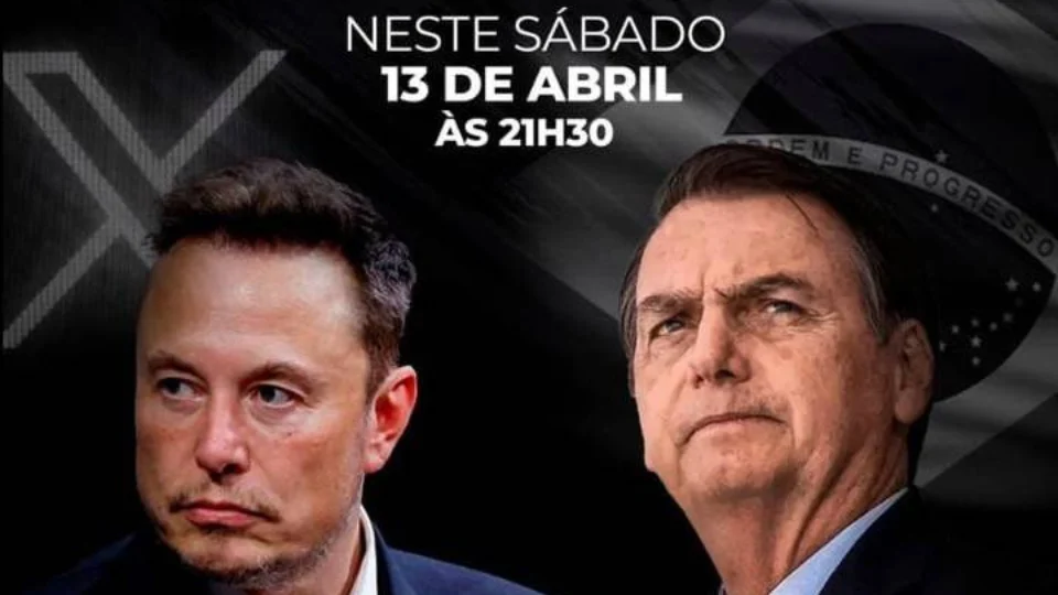 Musk e Bolsonaro confirmam live na Rede X