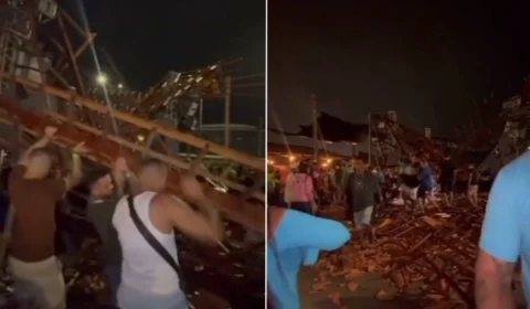 Veja Vídeo: estrutura de casa de show desaba durante festa e deixa mais de 40 feridos