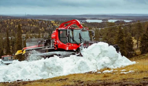 Como resorts de esqui estão estocando neve para compensar falta no inverno