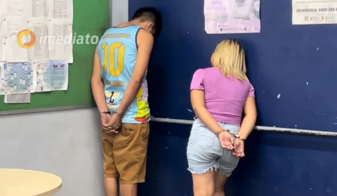 Casal em veículo faz manobra arriscada, é abordado e polícia encontra drogas e arma dentro do carro no Dom Pedro