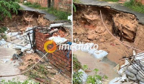 Onze casas correm o risco de desabar por conta de erosão no Parque Mauá