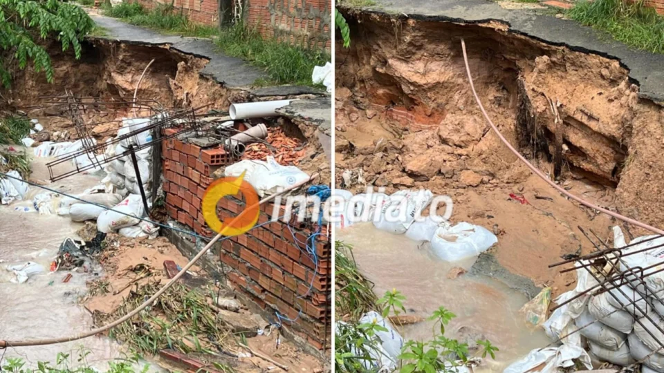Onze casas correm o risco de desabar por conta de erosão no Parque Mauá