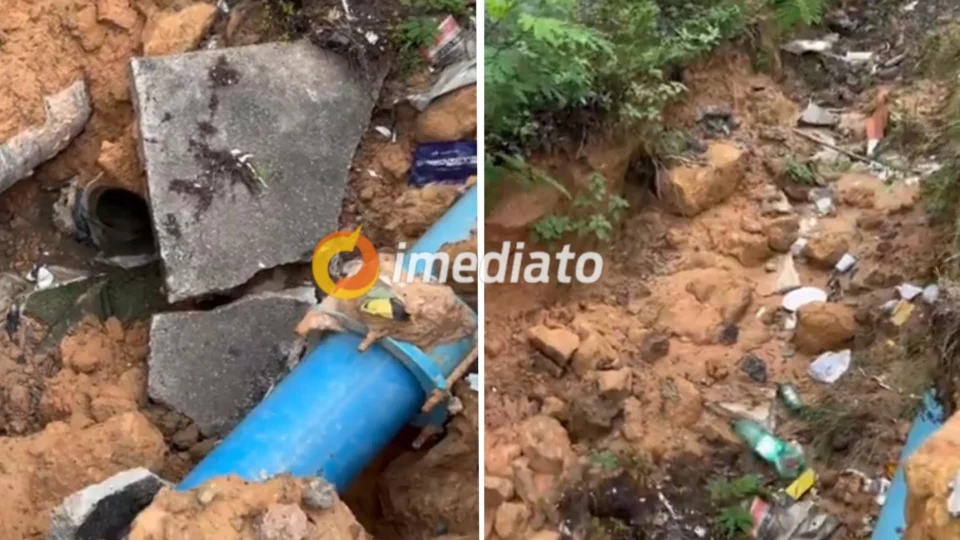 Pedestres relatam perigo de cratera aberta na avenida Cosme Ferreira