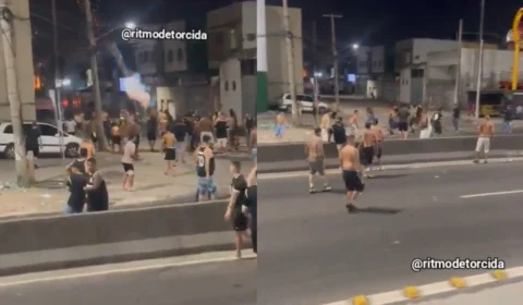 Vídeo: torcedores do Corinthians e Flamengo protagonizam briga generalizada no Rio