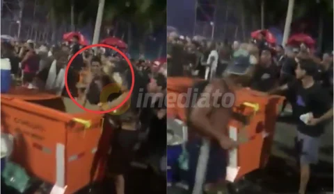 Vídeo: fãs da Madonna agridem suposto ladrão de celular e jogam em lixeira