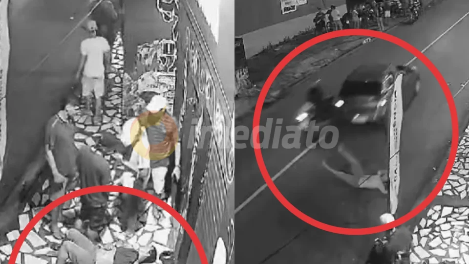 Vídeo: homem é atropelado após ‘amigo’ acordá-lo com chutes na cabeça