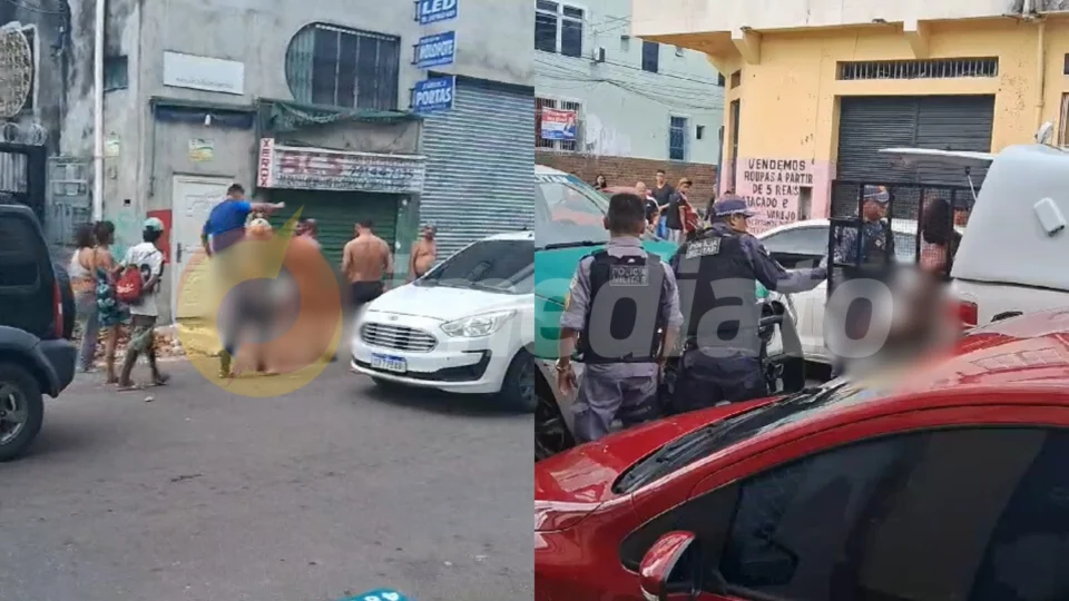Vídeo: homem sofre tentativa de linchamento por suspeita de violentar sexualmente criança de 5 anos no Centro