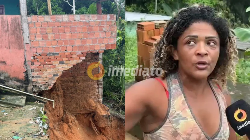 Erosão no Mauazinho ameaça casas e moradora relata que servidor mandou procurar  ‘traficantes’