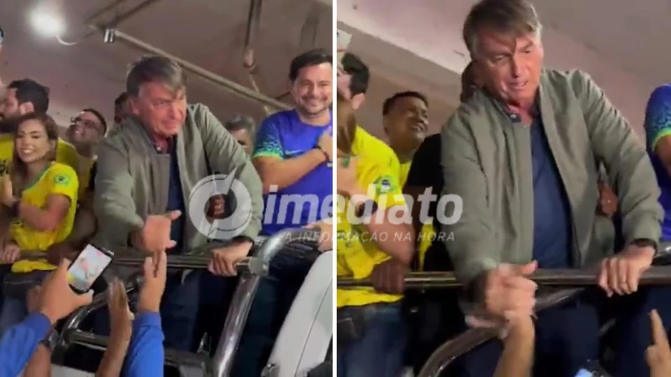 Veja Vídeos: Bolsonaro é ovacionado com gritos de ‘Mito’ durante chegada em Manaus
