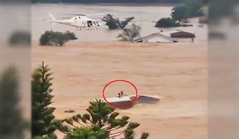 Casa desabafa momentos antes de helicóptero socorrer vítimas