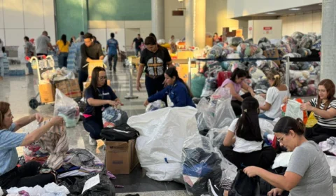 Voluntários no Eduardo Gomes se mobilizam para enviar mantimentos ao Rio Grande do Sul