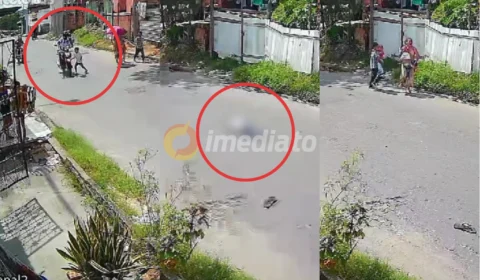 Criança é atropelada ao correr para frente de moto em movimento no Tancredo Neves