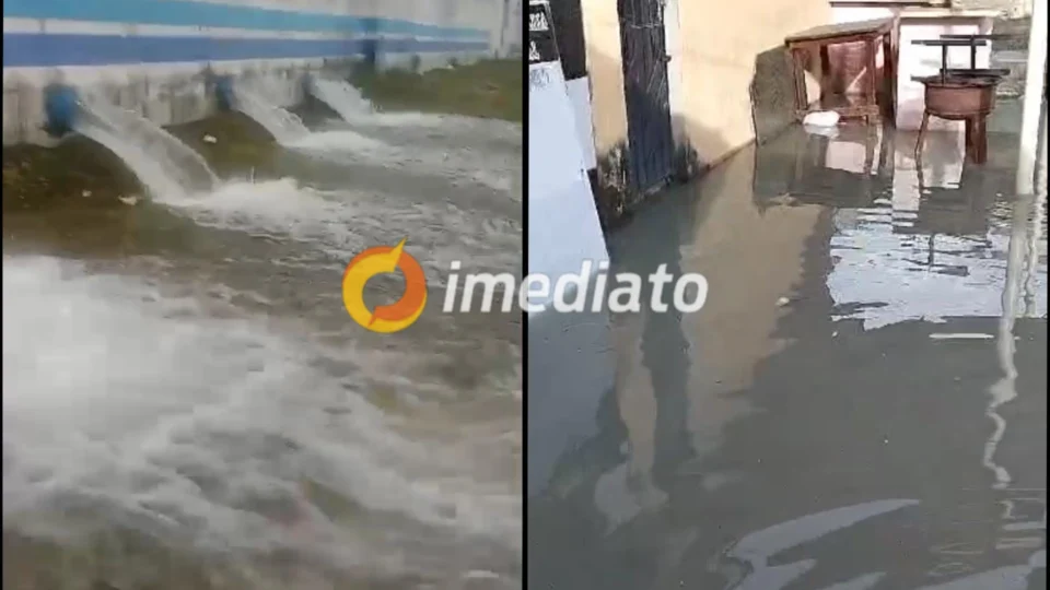 Moradores sofrem com alagações causadas por vazamento em caixa d’água gigante na Cidade Nova
