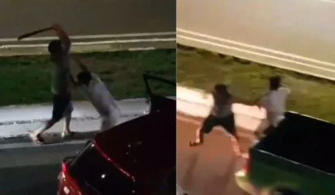 Fechada no trânsito gera briga entre motoristas com terçado em Manaus