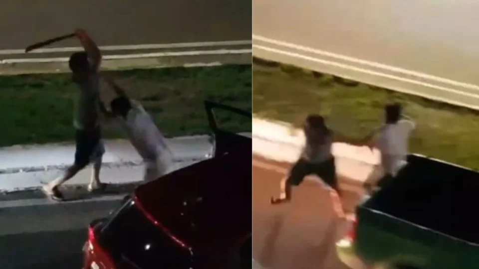 Fechada no trânsito gera briga entre motoristas com terçado em Manaus