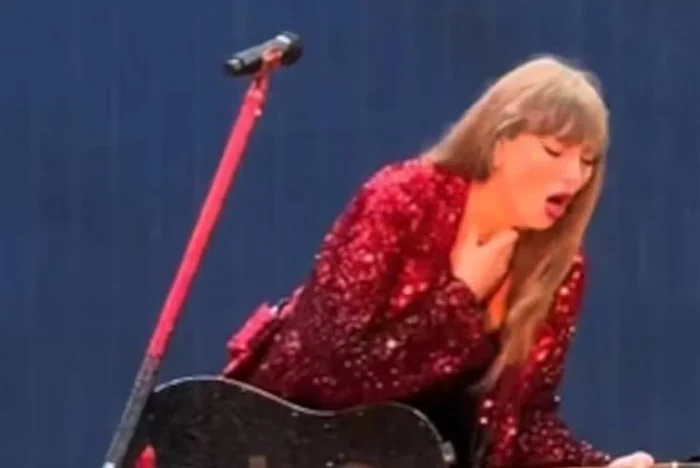 Taylor Swift se engasga com inseto durante show