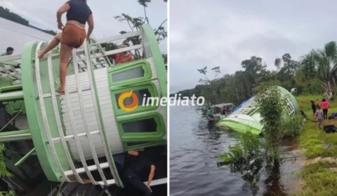 Barco naufraga e passageiros são salvos por ribeirinhos no Amazonas