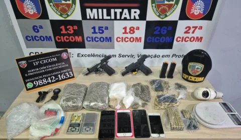 Três pessoas são presas após perseguição no bairro Cidade de Deus; Com eles foram encontrados armas e drogas