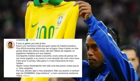 Ronaldinho Gaúcho detona Seleção Brasileira: ‘Um dos piores times’