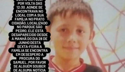 Duas crianças fogem de suas famílias durante almoço e desaparecem no Parque São Pedro