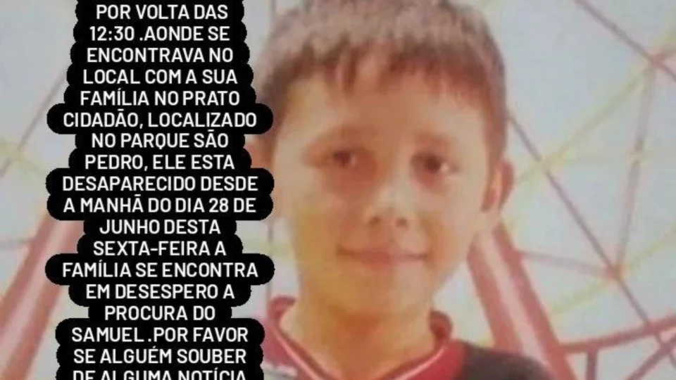 Duas crianças fogem de suas famílias durante almoço e desaparecem no Parque São Pedro