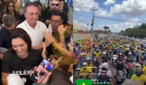 Com gritos de ‘mito’, Bolsonaro é ovacionado em aeroporto no Pará; Motociata acompanha ex-presidente