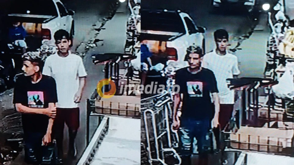 Vídeo mostra o momento em que dupla realiza assalto em mercado no Nova Cidade | VEJA