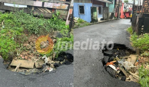 Cratera na Rua Túlio no Vila da Prata está prejudicando os moradores