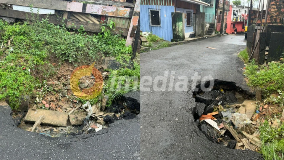 Cratera na Rua Túlio no Vila da Prata está prejudicando os moradores