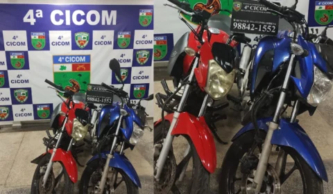 Motocicletas suspostamente envolvidas em assalto e estelionato são apreendidas no Gilberto Mestrinho
