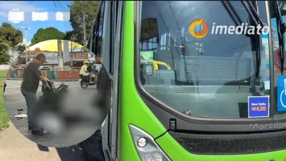 Motociclista morre ao colidir com onibus no bairro Compensa