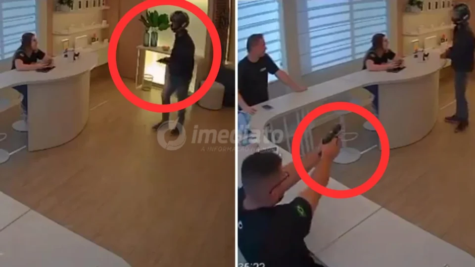 Veja Vídeo: empresário reage a assalto e dá cinco tiros em suspeito armado